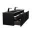 Meuble-lavabo mural double 59 po avec plateau en acrylique Breesford