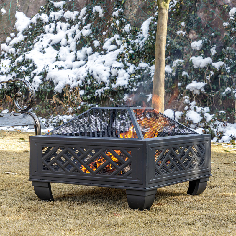 Westlyn Square Iron Smokeless Fire Pit
