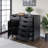 Sutton Black Multi-Storage Mobile Cabinet with 6 Drawers, 26.1'' H X 31.89" W X 15.70'' D-617376139