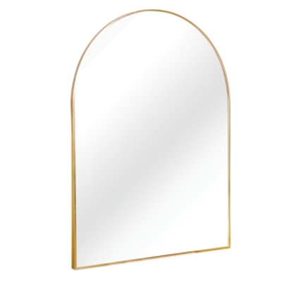 30X36 Inch Arched Bathroom Wall Mirror With Gold Frame - 4Mm Hd Glass, Rust Aluminium, Shatterproof Protection Metal Framed Inches For Installation Manual