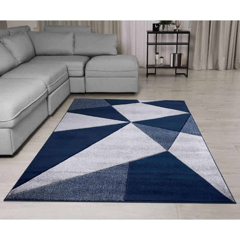 Makaila Geometric Area Rug, Rectangle 60 x 110cm