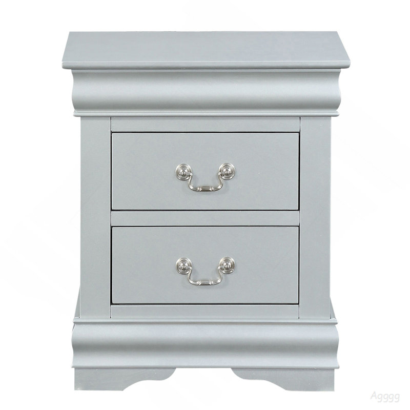 Table de chevet 2 tiroirs Platinum