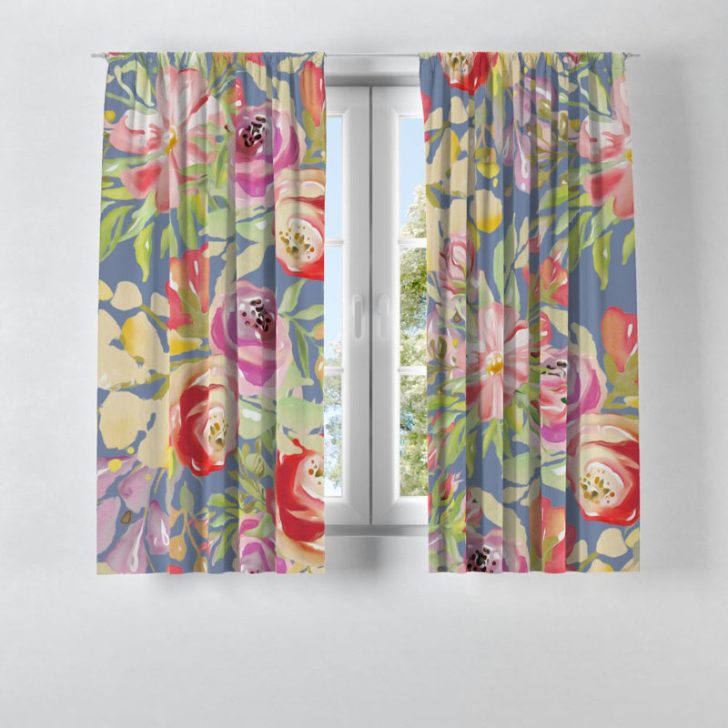 Panneau de rideau simple semi-transparent Chic Pastel, L 20 po x L 61 po