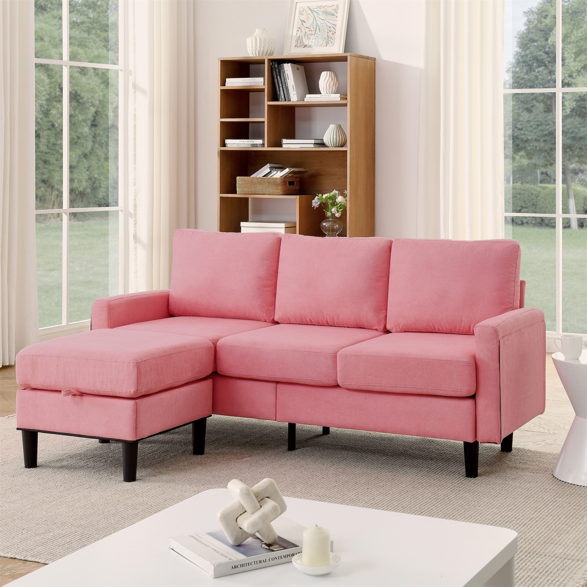 Astoria Grand Upholstered Sectional Sofa Couch | Wayfair