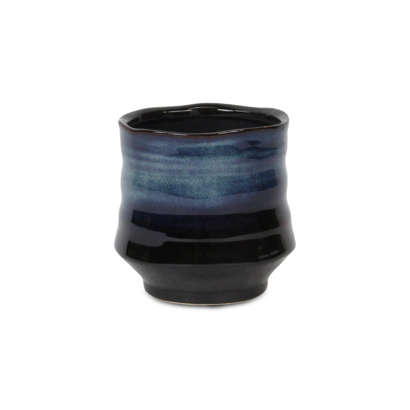 Halimatou Handmade Ceramic Pot Planter, 5.25" x 5" x 5"