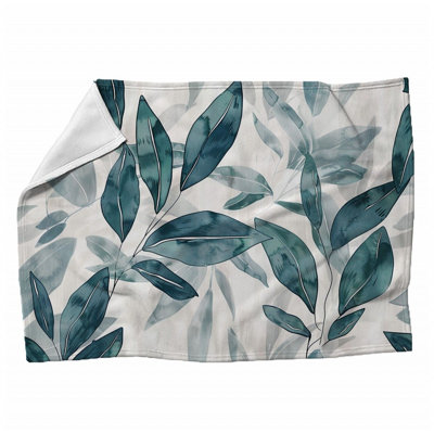 Trendy Floral Plush Throw Blanket