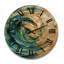 Horloge murale en bois massif Margulies-2068859548