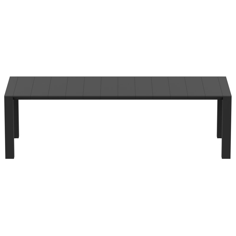 Table de salle à manger extensible Spector, L 39 po x L 102 po x H 29,5 po, Noir, noir, noir, noir