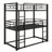 Heavy Duty Triple Bunk Bed, Twin-Size Metal Bunkbeds With Ladder-2123906796