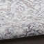 Tapis oriental gris / ivoire en polyester / coton lavable à la machine-100089432
