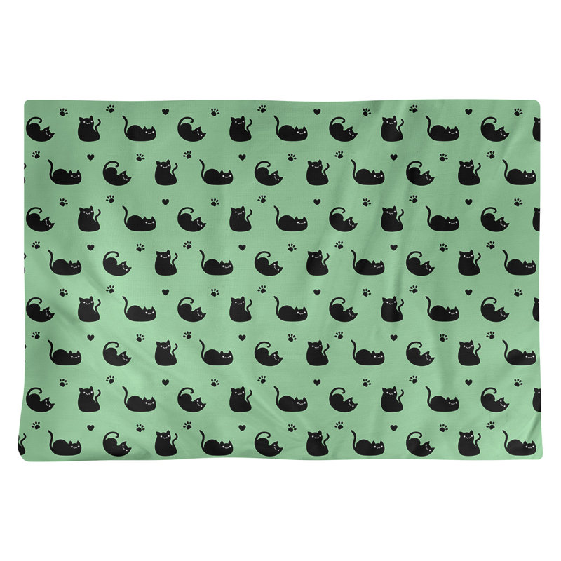 Napperon en coton 18 po Cat, Vert