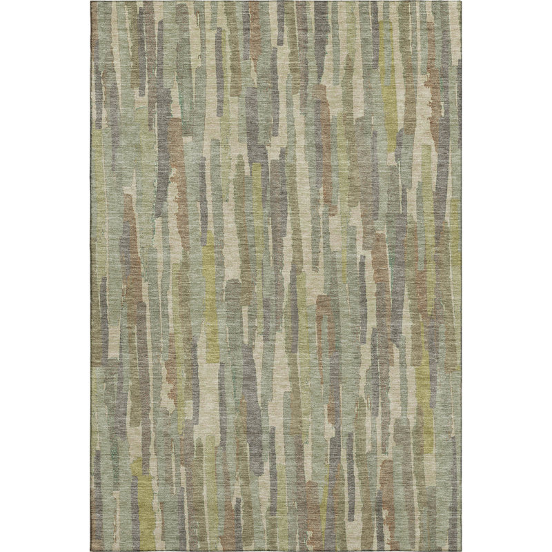 Premium Machine Washable Elize AMF1314 Stripes Rug, Rectangle 5' x 7'6"