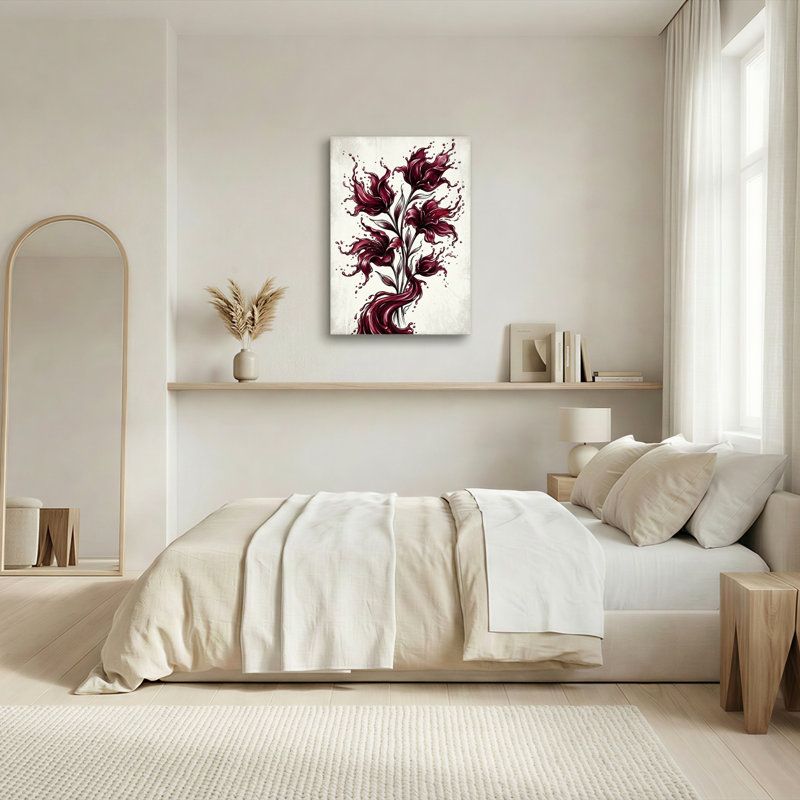 Floral Splash, reproduction d'art sur toile, ensemble de 1, H 36 po x l 24 po, Toile tendue