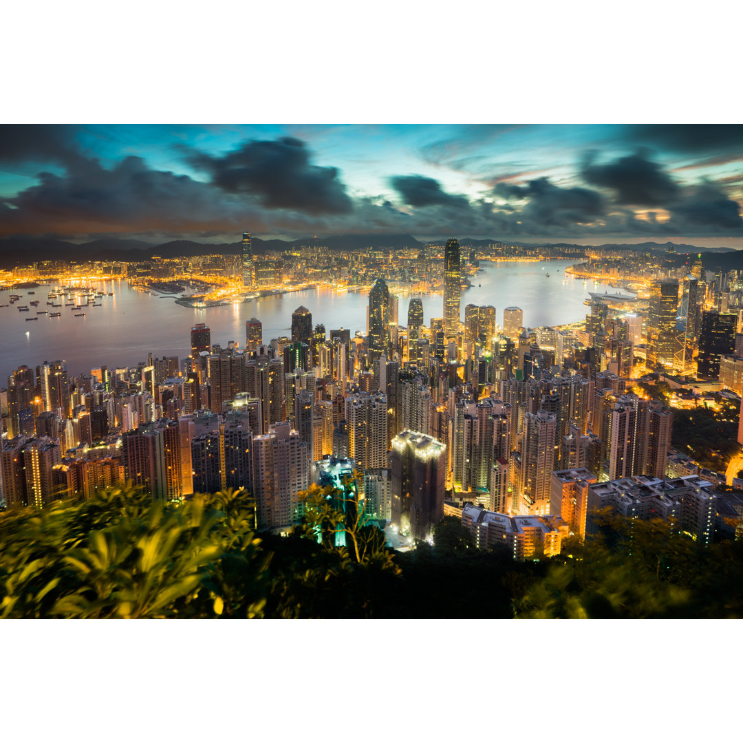 Hong Kong Skyline von Amnad - Druck