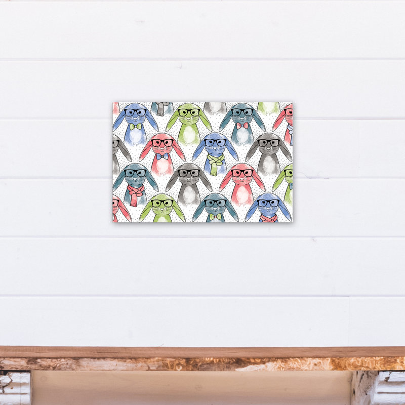 Art sur toile hipster bunnies Blevins, H 12 po x l 18 po x P 1,25 po