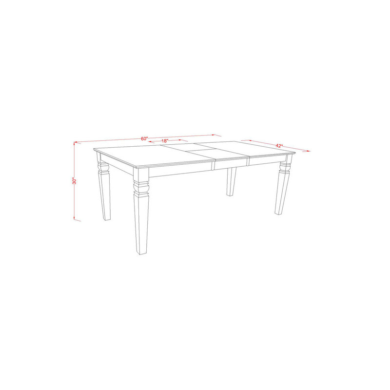 5 Piece Kitchen Table & Chairs Set Includes a Rectangle Dining Room Table with Butterfly Leaf and 4 Faux Leather Chairs, Black & Cherry