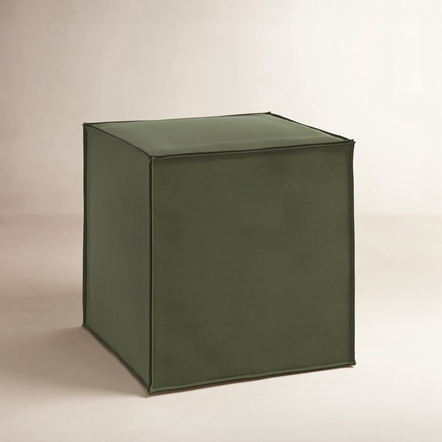 Tillie Upholstered Pouf, Classic Loden Velvet