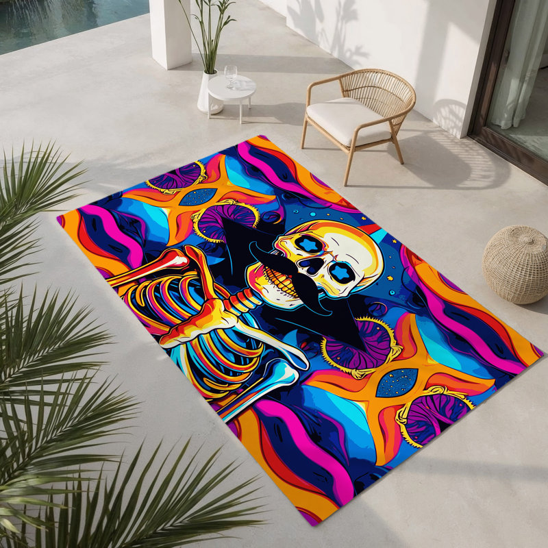 Tapis intérieur et extérieur Kaleidoscope Radiance, Rectangulaire 2 pi x 3 pi