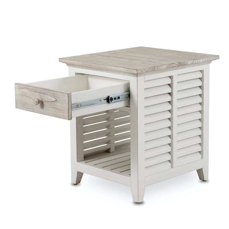 Ahrian Whtie Grey Solid Wood Living Room Collection