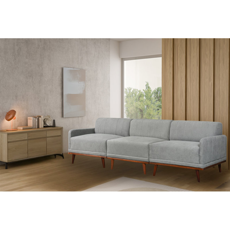 Sirstins Loveseat, Grey Polyester Blend