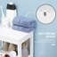 Armoire de rangement au sol pour salle de bain moderne avec tablette ouverte, blanche
