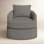 Mills Upholstered Swivel Barrel Chair
