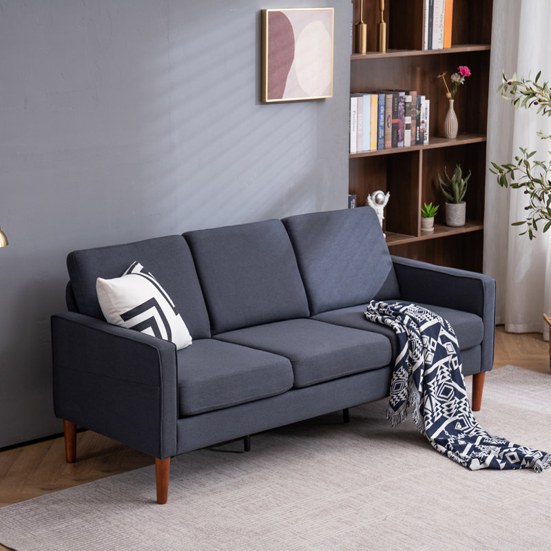 Charlies Upholstered 71.3'' Sofa, Gray 100% Polyester