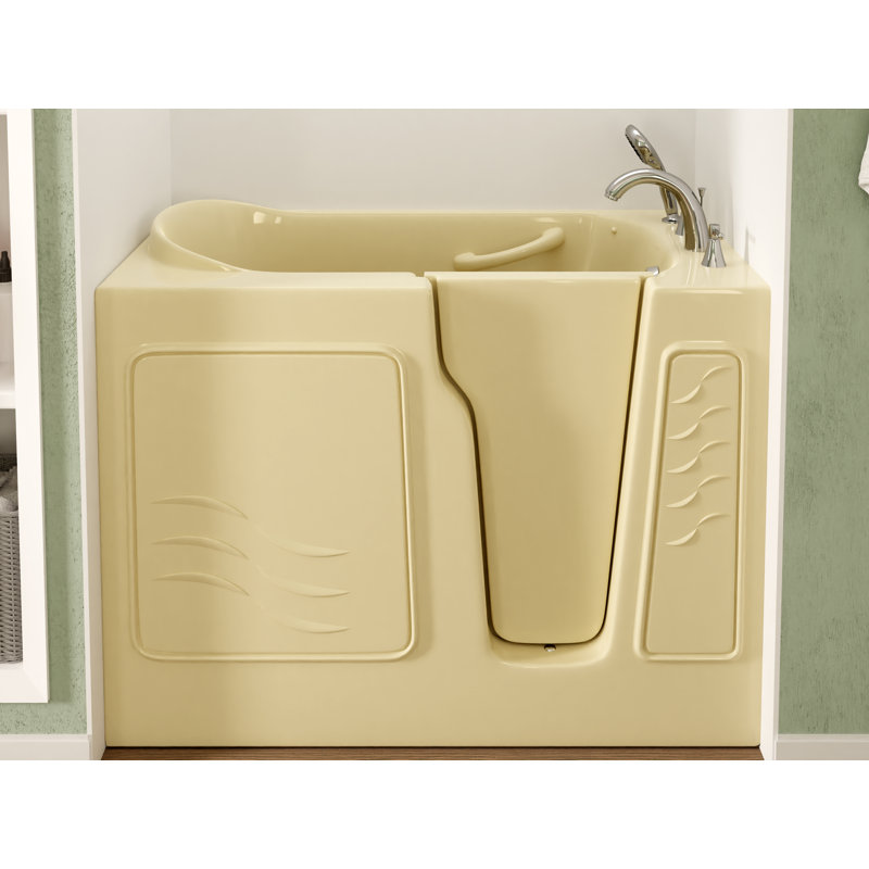 Therapeutic Tubs 29 in. x 52 in. Right Drain Quick Fill Walk-In Soaking Tub in Biscuit, Right, Biscuit