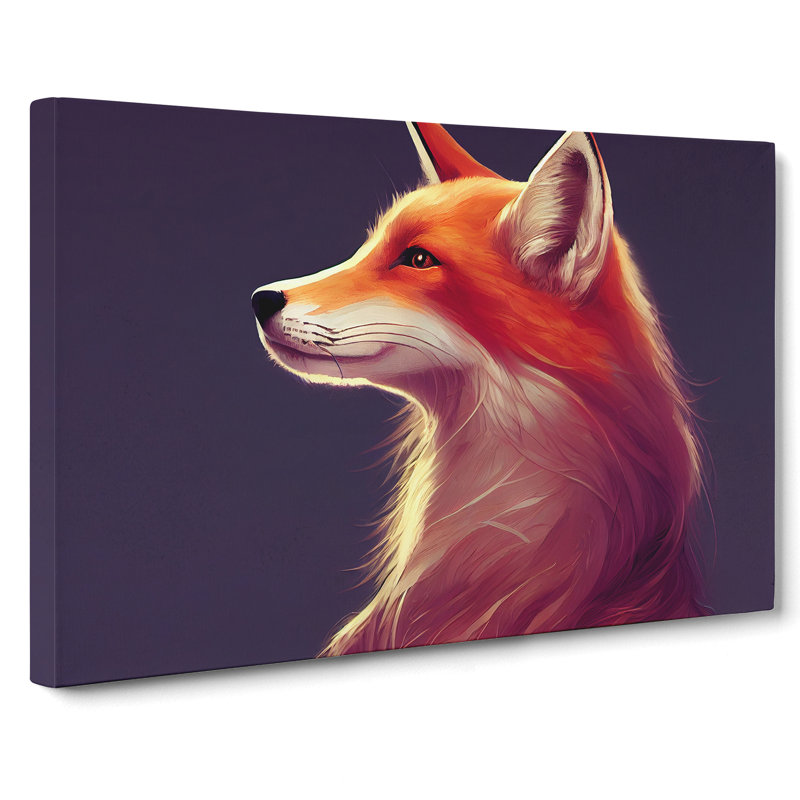 Beguiling Fox - Wrapped Canvas Print, 50cm H x 76cm W x 3cm D