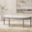Banc rembourré capitonné beige clair Coastal