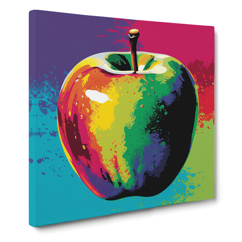 Apple Pop Art No.2 - Wrapped Canvas, 35cm H x 35cm W x 3cm D