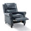 Ameiah Upholstered Faux Leather Manual Push Back Recliner Chair with Wingback-1069224019