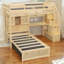Lit mezzanine simple avec escalier et rangement, lit superposé avec bureau, tablettes et compartiment de rangement, lit plateforme multifonctionnel peu encombrant pour les enfants, assemblage facile-1704765133