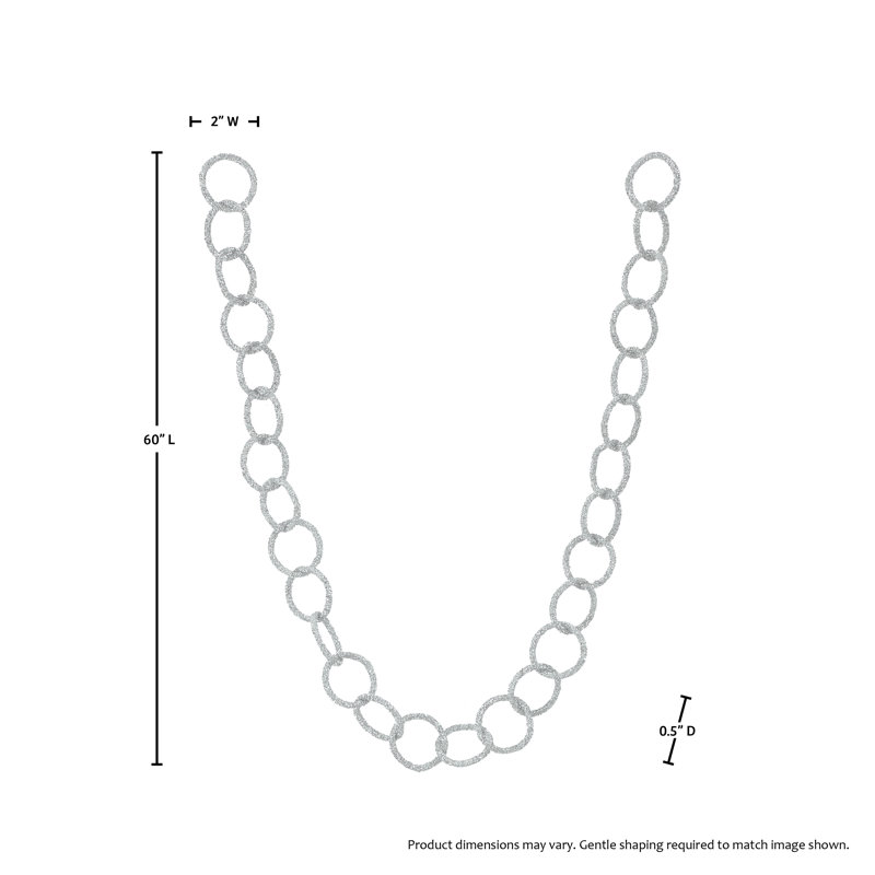 Guirlande 60 ", Argent argent