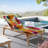  Outdoor Indoor 3'' Lounge Patio Cushion Mid century geometric abstract seamless simple shapes retro color Water-Resistant Chaise Lounge Cushion for Chair Patio Furniture Seat Cushion