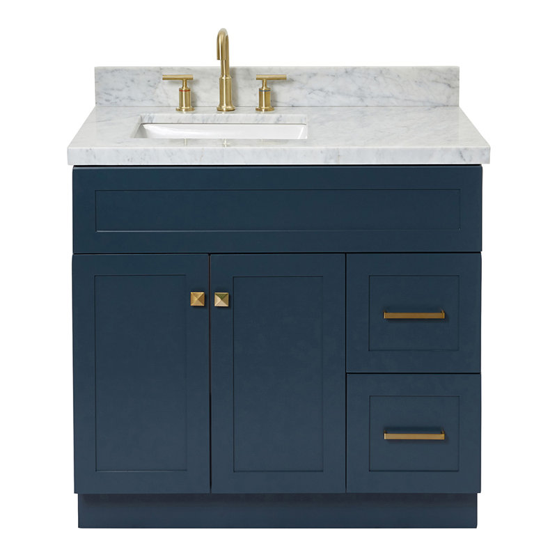Ensemble de meuble-lavabo simple 37 po Hamlet, Bleu minuit