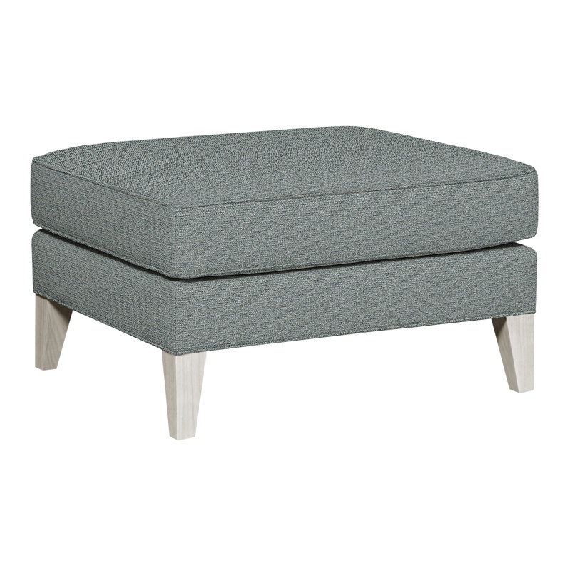 Burlingame Upholstered Ottoman, Casa Blanca, Tuck Cobalt