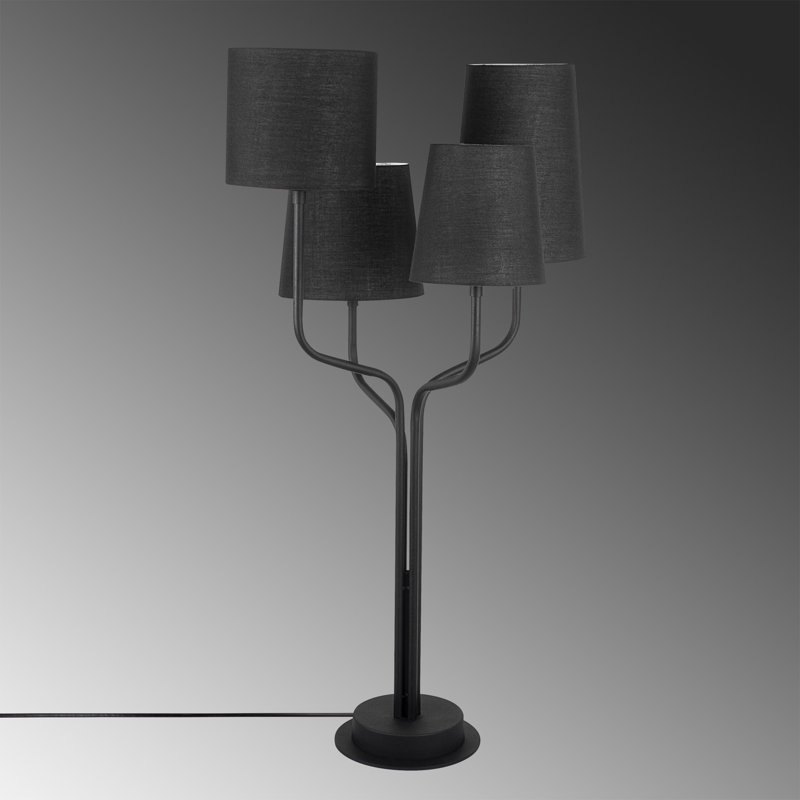 Lampe de table blanche 35,43 po Ingrid, Black