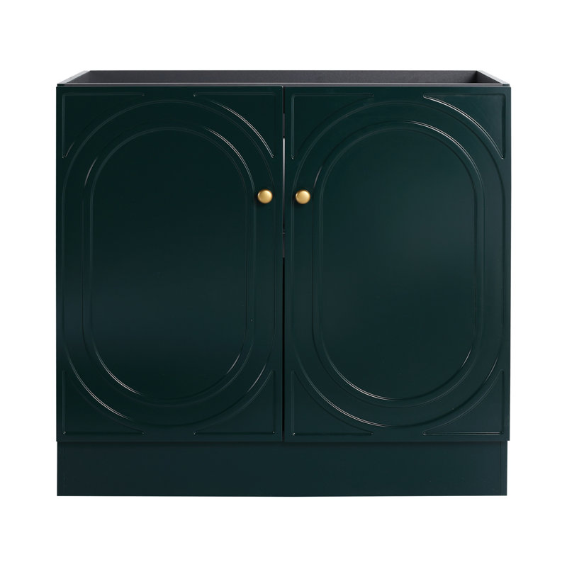 Meuble-lavabo autoportant sans lavabo, Vert foncé