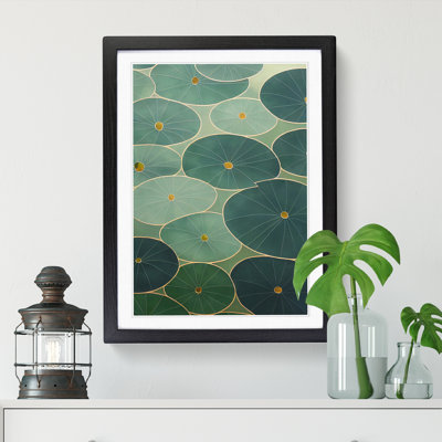 Water Lily Pond Abstract - Framed Print