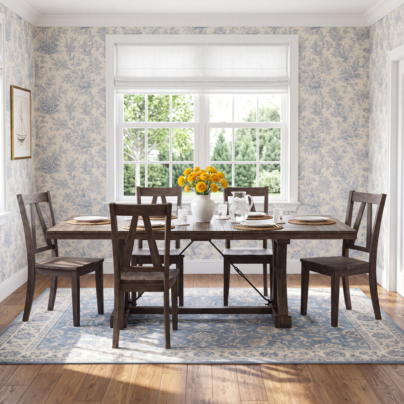 Butler Dining Set, 7 Pieces: Table, 6 Chairs
