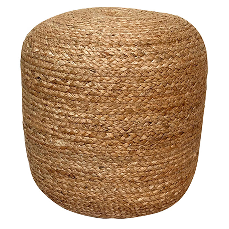 Braided Jute Pouf