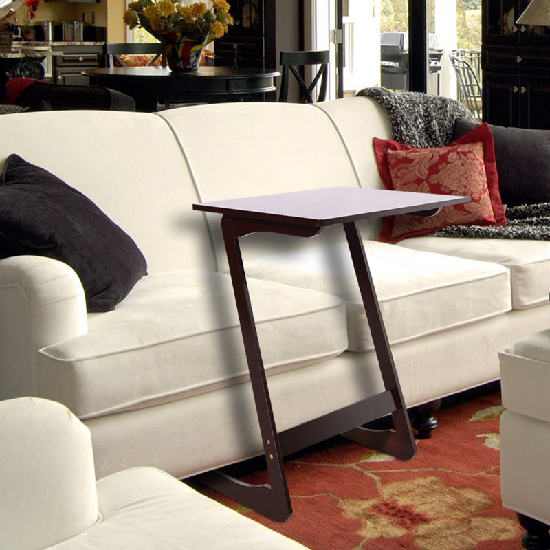 Solid Wood Sled End Table, Coffee