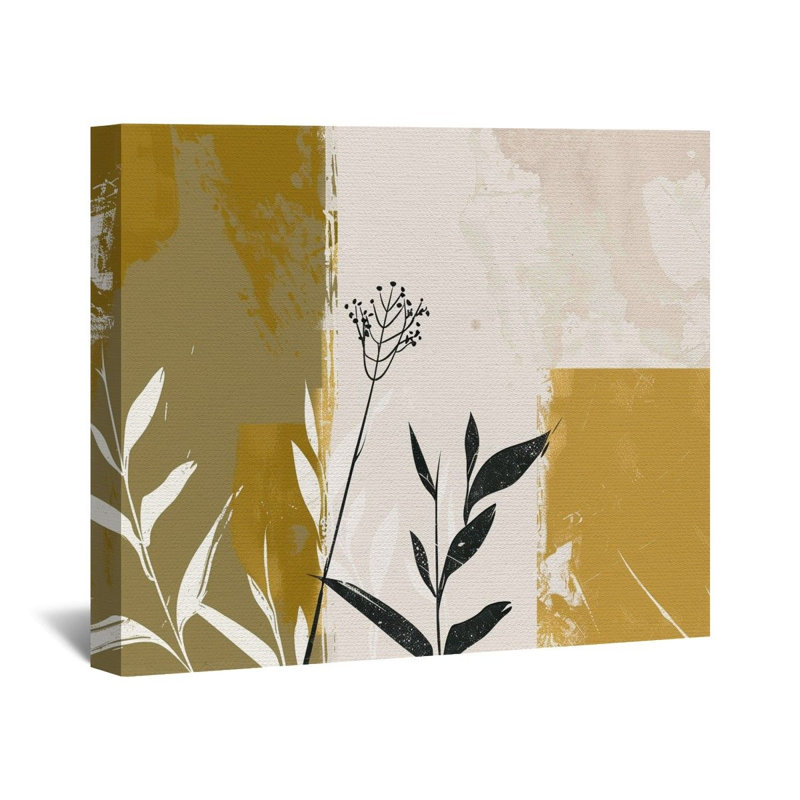 Feuille avec contour en toile - Motif décoratif, H 11 po x l 14 po