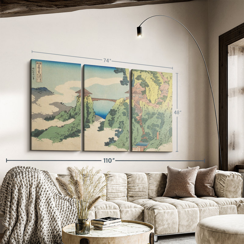 " Highland Bull I " 3 - Pieces, 48" H x 74" W x 1.25" D