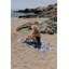 Serviette de bain et de plage turque en coton biologique Chanyah Leopard Palm, 36 po x 66 po-569353082