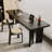 Black Rectangular Solid Wood writing desk-117867019