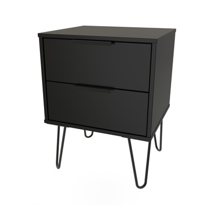 Fully Assembled Amaana 2 Drawer Bedside Table