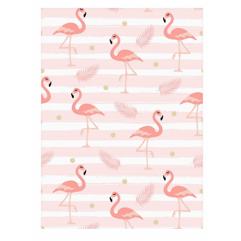 Animaux, motif flamant III, impression tropicale sans cadre