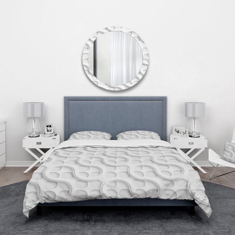 Ensemble de housse de couette scandinave, Housse de couette double / grand et 2 taies